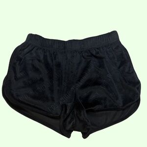 Juicy Couture Black Logo Velour Shorts